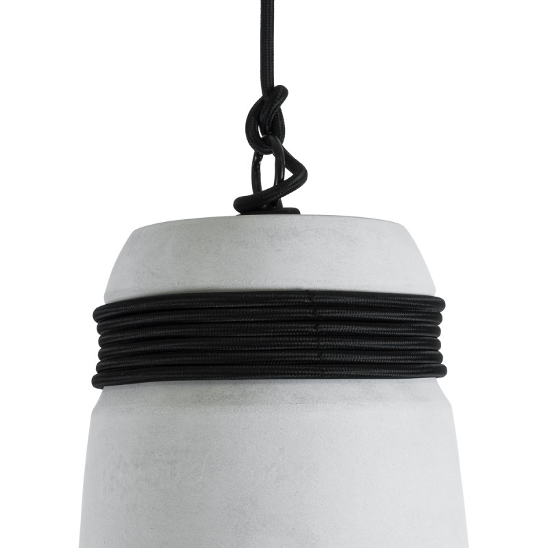 GloboStar® TRIBECA 01320 Μοντέρνο Κρεμαστό Φωτιστικό Καμπάνα Μονόφωτο 1 x E27 IP20 Γκρι Τσιμέντο - Μ20 x Π20 x Υ26cm