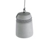 GloboStar® TRIBECA 01321 Μοντέρνο Κρεμαστό Φωτιστικό Καμπάνα Μονόφωτο 1 x E27 IP20 Γκρι Τσιμέντο - Μ20 x Π20 x Υ26cm