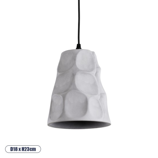 GloboStar® TRIBECA 01327 Μοντέρνο Κρεμαστό Φωτιστικό Καμπάνα Μονόφωτο 1 x E27 IP20 Γκρι Τσιμέντο - Μ18 x Π18 x Υ23cm GloboStar® TRIBECA 01327 Μοντέρνο Κρεμαστό Φωτιστικό Καμπάνα Μονόφωτο 1 x E27 IP20 Γκρι Τσιμέντο - Μ18 x Π18 x Υ23cm