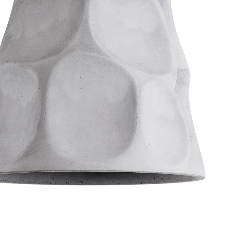 GloboStar® TRIBECA 01327 Μοντέρνο Κρεμαστό Φωτιστικό Καμπάνα Μονόφωτο 1 x E27 IP20 Γκρι Τσιμέντο - Μ18 x Π18 x Υ23cm