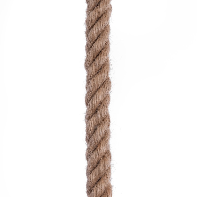 GloboStar® MANDALA 01331 Vintage Κρεμαστό Φωτιστικό Πλέγμα Μονόφωτο 1 x E27 IP20 Μπεζ Σχοινί - Μ40 x Π40 x Υ33cm