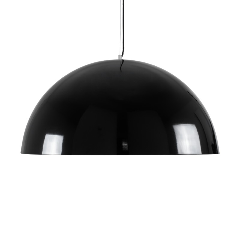 GloboStar® DIADEMA 01342 Μοντέρνο Κρεμαστό Φωτιστικό Καμπάνα Μονόφωτο 1 x E27 IP20 Μαύρο & Χρυσό Μέταλλο - Μ60 x Π60 x Υ30cm