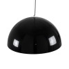 GloboStar® DIADEMA 01342 Μοντέρνο Κρεμαστό Φωτιστικό Καμπάνα Μονόφωτο 1 x E27 IP20 Μαύρο & Χρυσό Μέταλλο - Μ60 x Π60 x Υ30cm