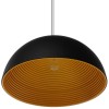 GloboStar® MEDEA 01344 Μοντέρνο Κρεμαστό Φωτιστικό Καμπάνα Μονόφωτο 1 x E27 IP20 Μαύρο & Χρυσό Μέταλλο - Μ60 x Π60 x Υ30cm