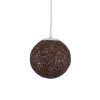 GloboStar® OCEANA 01354 Boho Κρεμαστό Φωτιστικό Μπάλα Μονόφωτο 1 x E27 IP20 Καφέ Σχοίνι - Μ20 x Π20 x Υ20cm
