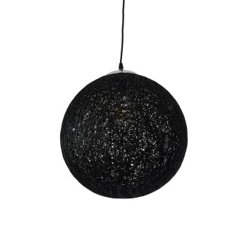 GLOBOSTAR® OCEANA 01360 Boho Κρεμαστό Φωτιστικό Οροφής με Ντουί 1 x E27 AC 220-240V IP20 - Μαύρο - Μ40 x Π40 x Υ40cm