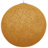 GloboStar® OCEANA 01361 Boho Κρεμαστό Φωτιστικό Μπάλα Μονόφωτο 1 x E27 IP20 Μπεζ & Χρυσό Σχοινί - Μ60 x Π60 x Υ60cm
