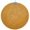 GloboStar® OCEANA 01361 Boho Κρεμαστό Φωτιστικό Μπάλα Μονόφωτο 1 x E27 IP20 Μπεζ & Χρυσό Σχοινί - Μ60 x Π60 x Υ60cm