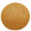 GloboStar® OCEANA 01361 Boho Κρεμαστό Φωτιστικό Μπάλα Μονόφωτο 1 x E27 IP20 Μπεζ & Χρυσό Σχοινί - Μ60 x Π60 x Υ60cm