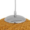 GloboStar® OCEANA 01361 Boho Κρεμαστό Φωτιστικό Μπάλα Μονόφωτο 1 x E27 IP20 Μπεζ & Χρυσό Σχοινί - Μ60 x Π60 x Υ60cm