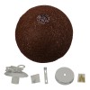 GloboStar® OCEANA 01362 Boho Κρεμαστό Φωτιστικό Μπάλα Μονόφωτο 1 x E27 IP20 Καφέ Σχοινί - Μ60 x Π60 x Υ60cm