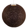 GloboStar® OCEANA 01362 Boho Κρεμαστό Φωτιστικό Μπάλα Μονόφωτο 1 x E27 IP20 Καφέ Σχοινί - Μ60 x Π60 x Υ60cm