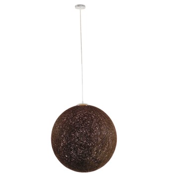 GLOBOSTAR® OCEANA 01362 Boho Κρεμαστό Φωτιστικό Οροφής με Ντουί 1 x E27 AC 220-240V IP20 - Καφέ - Μ60 x Π60 x Υ60cm