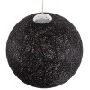 GloboStar® OCEANA 01364 Boho Κρεμαστό Φωτιστικό Μπάλα Μονόφωτο 1 x E27 IP20 Μαύρο Σχοινί - Μ60 x Π60 x Υ60cm