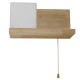 GloboStar® AMITY 01365 Μοντέρνο Επιτοίχιο Φωτιστικό Απλίκα Μονόφωτο 1 x E27 IP20 Μπεζ Ξύλο με Λευκό Γυαλί - Μ30 x Π14.5 x Υ15cm GloboStar® AMITY 01365 Μοντέρνο Επιτοίχιο Φωτιστικό Απλίκα Μονόφωτο 1 x E27 IP20 Μπεζ Ξύλο με Λευκό Γυαλί - Μ30 x Π14.5 x Υ15cm