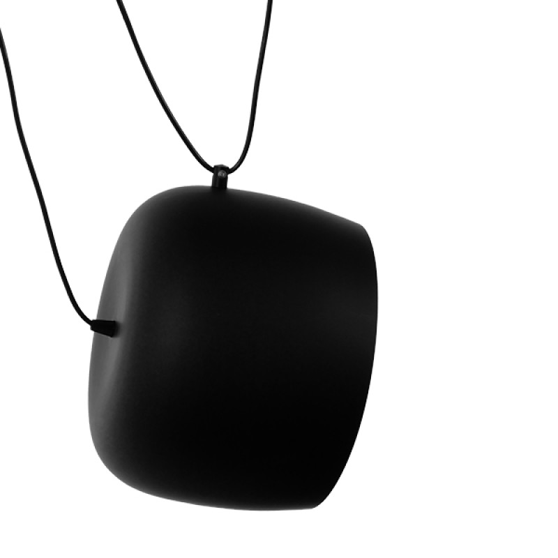 GloboStar® JASPER 01373 Μοντέρνο Κρεμαστό Φωτιστικό Ανάρτηση Μονόφωτο 1 x E27 IP20 Μαύρο & Λευκό Μέταλλο - Μ26.5 x Π26.5 x Υ20.5cm