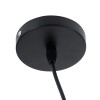 GloboStar® JASPER 01373 Μοντέρνο Κρεμαστό Φωτιστικό Ανάρτηση Μονόφωτο 1 x E27 IP20 Μαύρο & Λευκό Μέταλλο - Μ26.5 x Π26.5 x Υ20.5cm