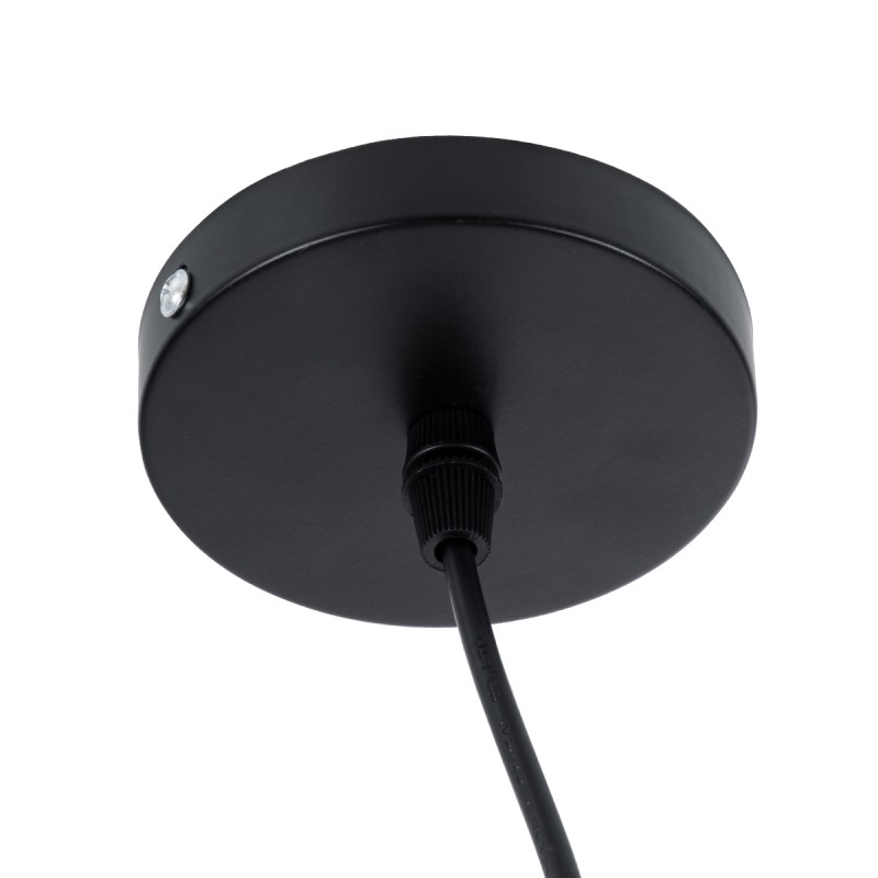 GloboStar® JASPER 01373 Μοντέρνο Κρεμαστό Φωτιστικό Ανάρτηση Μονόφωτο 1 x E27 IP20 Μαύρο & Λευκό Μέταλλο - Μ26.5 x Π26.5 x Υ20.5cm