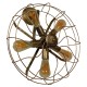 GloboStar® FAN 01381 Vintage Επιτοίχιο Φωτιστικό Απλίκα Πολύφωτο 5 x E27 IP20 Χάλκινο Μέταλλο - Μ46 x Π22 x Υ46cm GloboStar® FAN 01381 Vintage Επιτοίχιο Φωτιστικό Απλίκα Πολύφωτο 5 x E27 IP20 Χάλκινο Μέταλλο - Μ46 x Π22 x Υ46cm