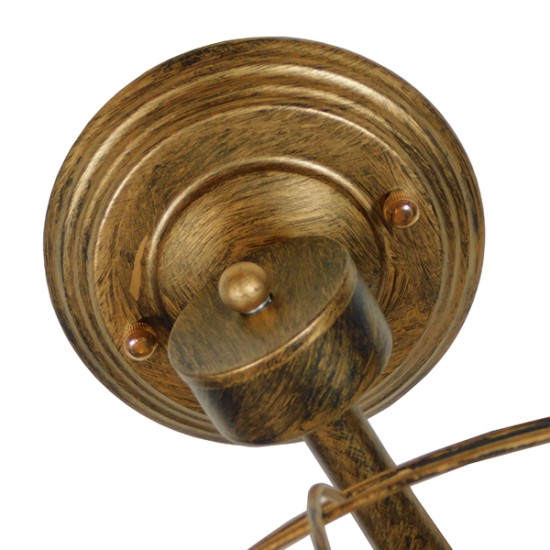GloboStar® FAN 01381 Vintage Επιτοίχιο Φωτιστικό Απλίκα Πολύφωτο 5 x E27 IP20 Χάλκινο Μέταλλο - Μ46 x Π22 x Υ46cm GloboStar® FAN 01381 Vintage Επιτοίχιο Φωτιστικό Απλίκα Πολύφωτο 5 x E27 IP20 Χάλκινο Μέταλλο - Μ46 x Π22 x Υ46cm