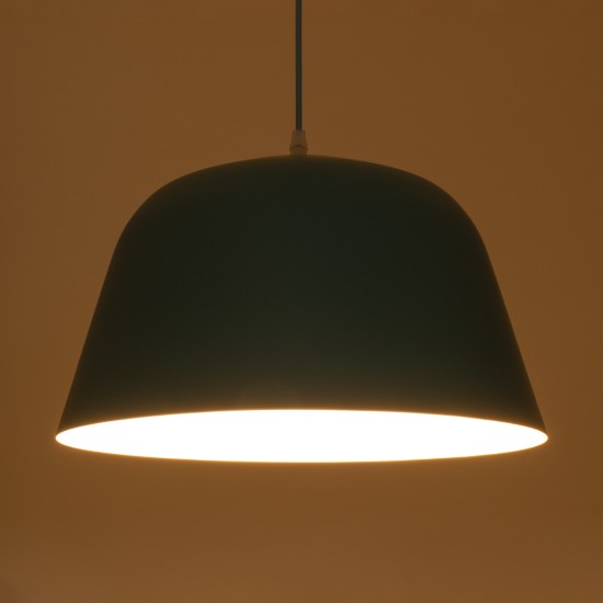 GloboStar® UPVALE 01286 Μοντέρνο Κρεμαστό Φωτιστικό Καμπάνα Μονόφωτο 1 x E27 IP20 Μπλε & Λευκό Μέταλλο - Μ40 x Π40 x Υ24cm GloboStar® UPVALE 01286 Μοντέρνο Κρεμαστό Φωτιστικό Καμπάνα Μονόφωτο 1 x E27 IP20 Μπλε & Λευκό Μέταλλο - Μ40 x Π40 x Υ24cm
