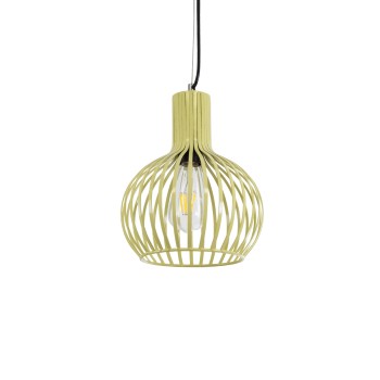 GLOBOSTAR® SCANDI 01387 Vintage Κρεμαστό Φωτιστικό Οροφής με Ντουί 1 x E27 AC 220-240V IP20 - Μπεζ - Μ23 x Π23 x Υ30cm