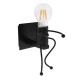 GloboStar® FIGURE 10001388 Μοντέρνο Επιτοίχιο Φωτιστικό Απλίκα Μονόφωτο 1 x E27 IP20 Μαύρο Μέταλλο - Μ12 x Π19 x Υ17cm GloboStar® FIGURE 10001388 Μοντέρνο Επιτοίχιο Φωτιστικό Απλίκα Μονόφωτο 1 x E27 IP20 Μαύρο Μέταλλο - Μ12 x Π19 x Υ17cm