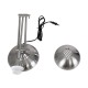 GloboStar® OFFICE CHROME 01393 Μοντέρνο Επιτραπέζιο Φωτιστικό Πορτατίφ Μονόφωτο 1 x E27 Χρώμιο Νίκελ Μεταλλικό Φ14 x Υ80cm