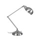 GloboStar® OFFICE CHROME 01393 Μοντέρνο Επιτραπέζιο Φωτιστικό Πορτατίφ Μονόφωτο 1 x E27 Χρώμιο Νίκελ Μεταλλικό Φ14 x Υ80cm