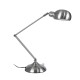 GloboStar® OFFICE CHROME 01393 Μοντέρνο Επιτραπέζιο Φωτιστικό Πορτατίφ Μονόφωτο 1 x E27 Χρώμιο Νίκελ Μεταλλικό Φ14 x Υ80cm