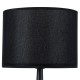 GloboStar® AMBROSIA BLACK 01394 Μοντέρνο Επιτραπέζιο Φωτιστικό Πορτατίφ Μονόφωτο Μεταλλικό με Μαύρο Καπέλο Φ25 x Υ46cm
