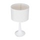 GloboStar® AMBROSIA 01395 Μοντέρνο Επιτραπέζιο Φωτιστικό Πορτατίφ Μονόφωτο 1 x E27 Λευκό Μεταλλικό με Καπέλο Φ25 x Υ46cm