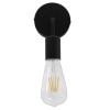 GloboStar® DON 01396 Vintage Επιτοίχιο Φωτιστικό Απλίκα Μονόφωτο 1 x E27 IP20 Μαύρο Μέταλλο - Μ10 x Π7 x Υ16cm