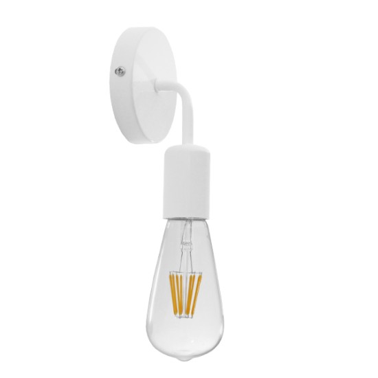 GloboStar® DON 01397 Vintage Επιτοίχιο Φωτιστικό Απλίκα Μονόφωτο 1 x E27 IP20 Λευκό Μέταλλο - Μ10 x Π7 x Υ16cm GloboStar® DON 01397 Vintage Επιτοίχιο Φωτιστικό Απλίκα Μονόφωτο 1 x E27 IP20 Λευκό Μέταλλο - Μ10 x Π7 x Υ16cm
