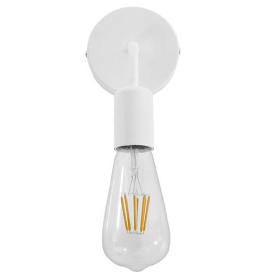 GloboStar® DON 01397 Vintage Επιτοίχιο Φωτιστικό Απλίκα Μονόφωτο 1 x E27 IP20 Λευκό Μέταλλο - Μ10 x Π7 x Υ16cm GloboStar® DON 01397 Vintage Επιτοίχιο Φωτιστικό Απλίκα Μονόφωτο 1 x E27 IP20 Λευκό Μέταλλο - Μ10 x Π7 x Υ16cm