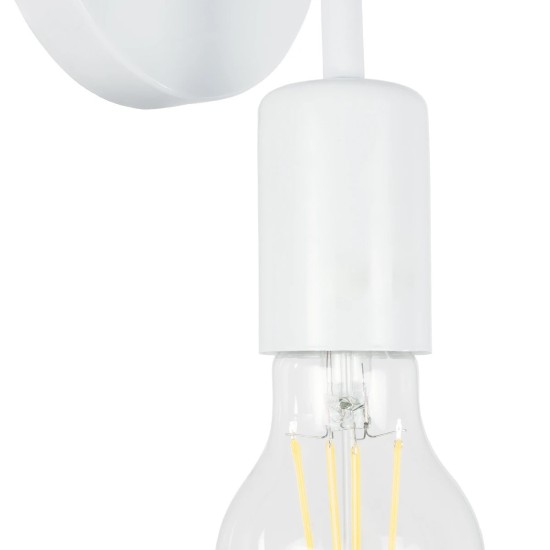 GloboStar® DON 01397 Vintage Επιτοίχιο Φωτιστικό Απλίκα Μονόφωτο 1 x E27 IP20 Λευκό Μέταλλο - Μ10 x Π7 x Υ16cm GloboStar® DON 01397 Vintage Επιτοίχιο Φωτιστικό Απλίκα Μονόφωτο 1 x E27 IP20 Λευκό Μέταλλο - Μ10 x Π7 x Υ16cm