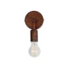 GloboStar® DON 01398 Vintage Επιτοίχιο Φωτιστικό Απλίκα Μονόφωτο 1 x E27 IP20 Χάλκινο Μέταλλο - Μ10 x Π7 x Υ16cm