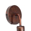 GloboStar® DON 01398 Vintage Επιτοίχιο Φωτιστικό Απλίκα Μονόφωτο 1 x E27 IP20 Χάλκινο Μέταλλο - Μ10 x Π7 x Υ16cm