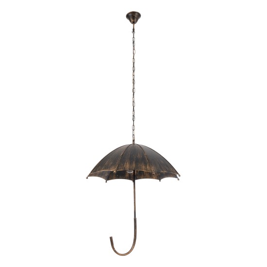 GloboStar® UMBRELLA 01406 Vintage Κρεμαστό Φωτιστικό Φιγούρα Πολύφωτο 5 x E27 IP20 Χάλκινο & Μαύρο Μέταλλο - Μ60 x Π60 x Y65cm GloboStar® UMBRELLA 01406 Vintage Κρεμαστό Φωτιστικό Φιγούρα Πολύφωτο 5 x E27 IP20 Χάλκινο & Μαύρο Μέταλλο - Μ60 x Π60 x Y65cm