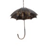 GloboStar® UMBRELLA 01406 Vintage Κρεμαστό Φωτιστικό Φιγούρα Πολύφωτο 5 x E27 IP20 Χάλκινο & Μαύρο Μέταλλο - Μ60 x Π60 x Y65cm