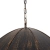 GloboStar® UMBRELLA 01406 Vintage Κρεμαστό Φωτιστικό Φιγούρα Πολύφωτο 5 x E27 IP20 Χάλκινο & Μαύρο Μέταλλο - Μ60 x Π60 x Y65cm