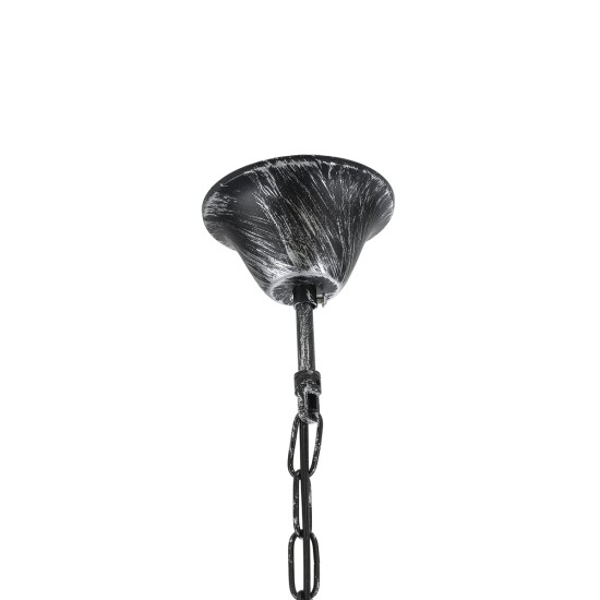 GloboStar® UMBRELLA 01407 Vintage Κρεμαστό Φωτιστικό Φιγούρα Πολύφωτο 5 x E27 IP20 Ασημί Μέταλλο - Μ60 x Π60 x Y65cm GloboStar® UMBRELLA 01407 Vintage Κρεμαστό Φωτιστικό Φιγούρα Πολύφωτο 5 x E27 IP20 Ασημί Μέταλλο - Μ60 x Π60 x Y65cm