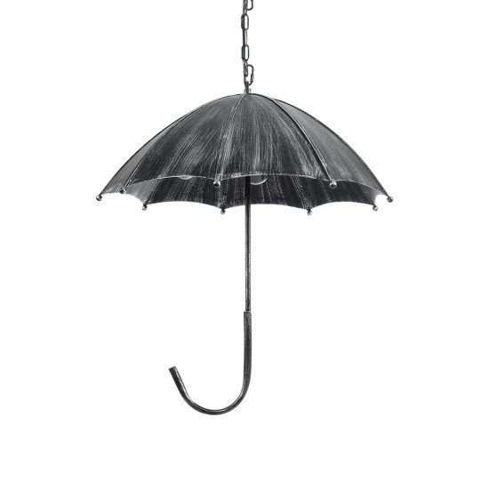 GloboStar® UMBRELLA 01407 Vintage Κρεμαστό Φωτιστικό Φιγούρα Πολύφωτο 5 x E27 IP20 Ασημί Μέταλλο - Μ60 x Π60 x Y65cm GloboStar® UMBRELLA 01407 Vintage Κρεμαστό Φωτιστικό Φιγούρα Πολύφωτο 5 x E27 IP20 Ασημί Μέταλλο - Μ60 x Π60 x Y65cm