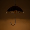 GloboStar® UMBRELLA 01407 Vintage Κρεμαστό Φωτιστικό Φιγούρα Πολύφωτο 5 x E27 IP20 Ασημί Μέταλλο - Μ60 x Π60 x Y65cm
