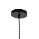 GloboStar® SPIGOT 01415 Vintage Κρεμαστό Φωτιστικό Ανάρτηση Μονόφωτο 1 x E27 IP20 Μαύρο & Κόκκινο Μέταλλο - Μ5 x Π5 x Y20cm