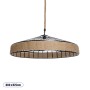GLOBOSTAR® SAHARA 01416 Boho Κρεμαστό Φωτιστικό Οροφής με Ντουί 1 x E27 AC 220-240V IP20 - Μπεζ & Μαύρο - Μ80 x Π80 x Y25cm