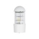 GloboStar® NEWI 01418 Μοντέρνο Επιτοίχιο Φωτιστικό Απλίκα Μονόφωτο 1 x E27 IP20 Λευκό & Ασημί Μέταλλο με Διάφανο Γυαλί - Μ11 x Π17 x Υ23cm