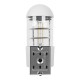 GloboStar® NEWI 01418 Μοντέρνο Επιτοίχιο Φωτιστικό Απλίκα Μονόφωτο 1 x E27 IP20 Λευκό & Ασημί Μέταλλο με Διάφανο Γυαλί - Μ11 x Π17 x Υ23cm