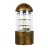 GloboStar® NEWI 01420 Μοντέρνο Επιτοίχιο Φωτιστικό Απλίκα Μονόφωτο 1 x E27 IP20 Μπρούτζινο & Ασημί Μέταλλο με Διάφανο Γυαλί - Μ11 x Π17 x Υ23cm