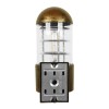 GloboStar® NEWI 01420 Μοντέρνο Επιτοίχιο Φωτιστικό Απλίκα Μονόφωτο 1 x E27 IP20 Μπρούτζινο & Ασημί Μέταλλο με Διάφανο Γυαλί - Μ11 x Π17 x Υ23cm